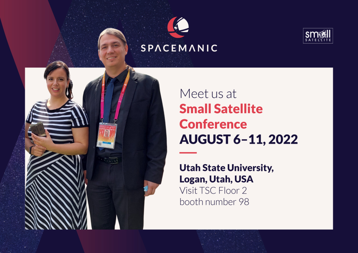 Spacemanic as exhibitor at Small Satellite Conference Utah, Logan